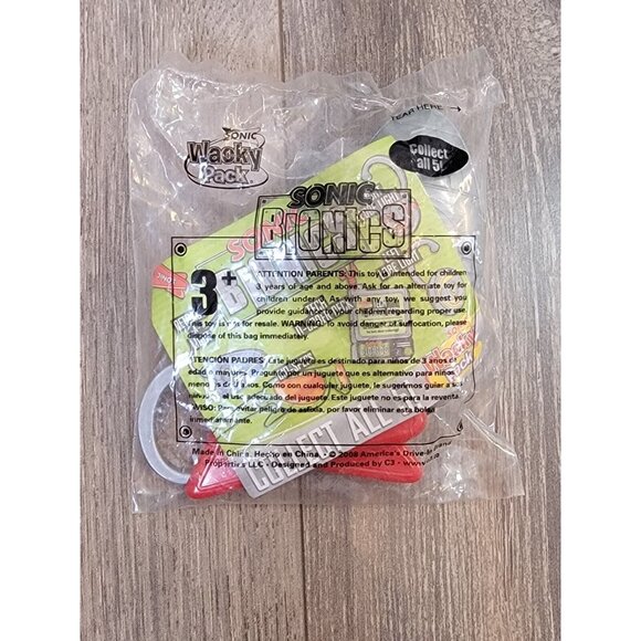 2008 Wacky Pack Toy Sonic Bionics Sealed Package - Picture 1 of 2